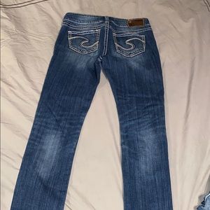 Super cute silver jeans